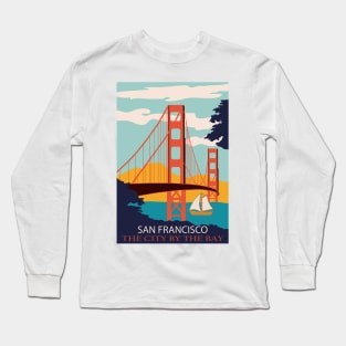 San Francisco Poster Art Long Sleeve T-Shirt